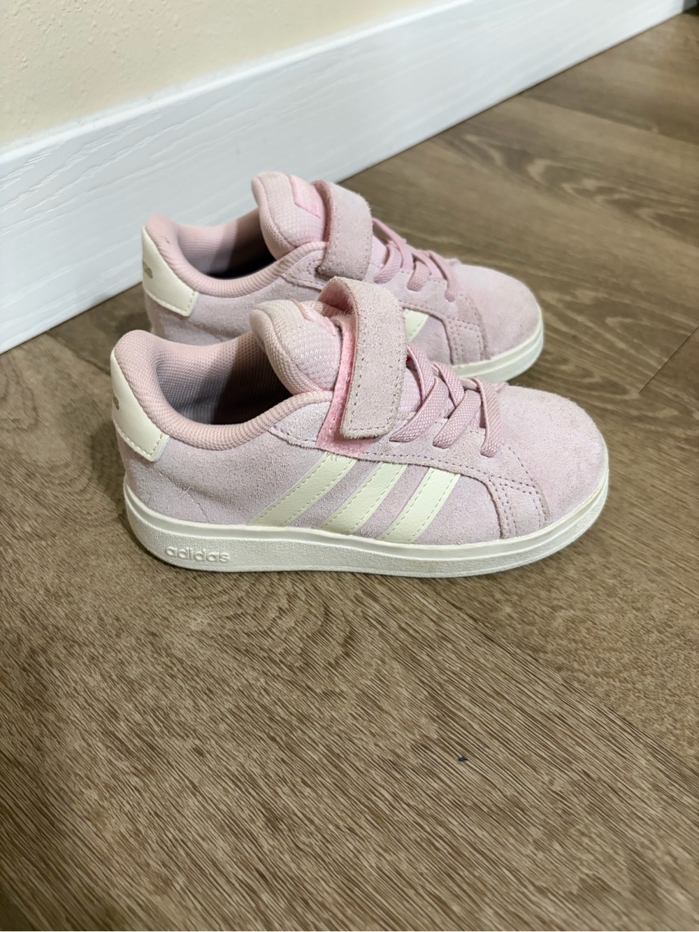 adidas Kids Light Pink Velcro & Lace Sneakers I Toddler Size 9